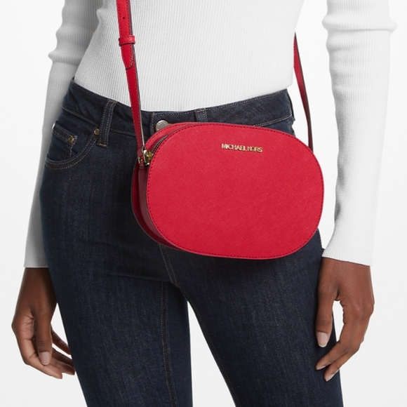 Michael Kors Jet Set Travel Crossbody in bright red - Picture 1 of 7
